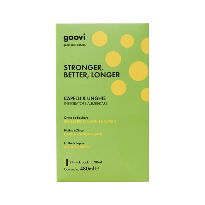 Goovi Stronger, Better, Longer Integratore Capelli e Unghie 24 stick pack