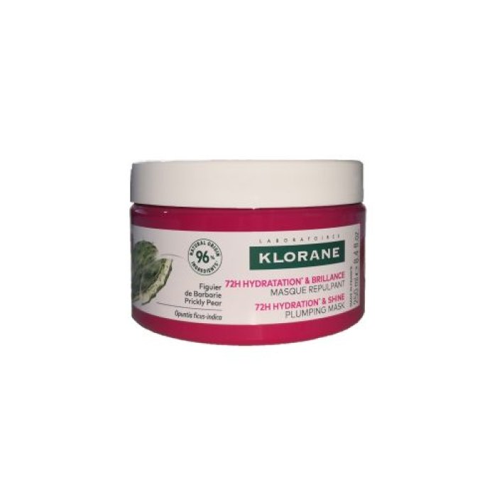 Klorane maschera per capelli al fico d'india 72h idratazione e luminosità 250ml