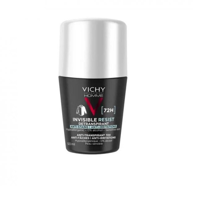 Vichy Homme Deo roll-on 72h invisibile anti-trapsirante 50ml