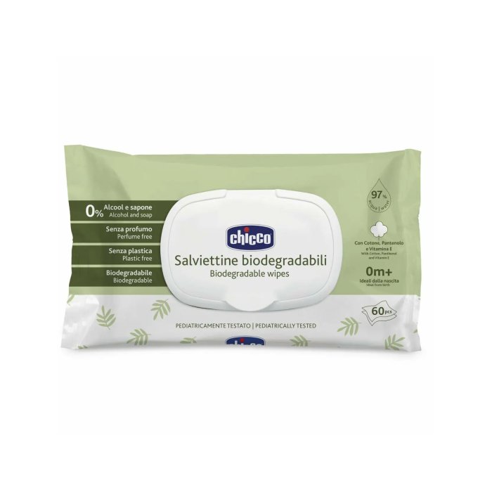 Chicco Salviettine Biodegradabili 60 Pezzi