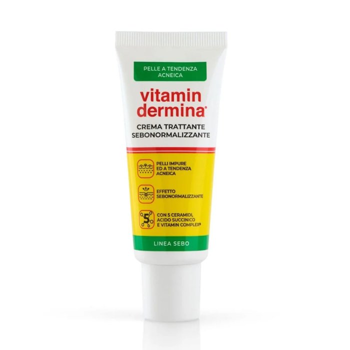 VitaminDermina Sebo - Crema Trattante Sebonormalizzante per Pelle a Tendenza Acneica, 40ml