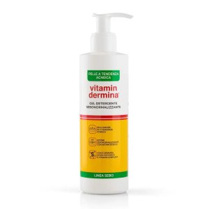Vitamindermina Sebo - Gel Detergente Sebonormalizzante per Pelle a Tendenza Acneica, 240ml
