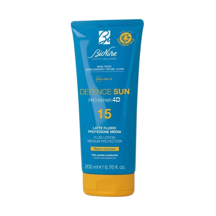 Bionike Defence Sun - Latte Fluido SPF15 Protezione Media, 200ml