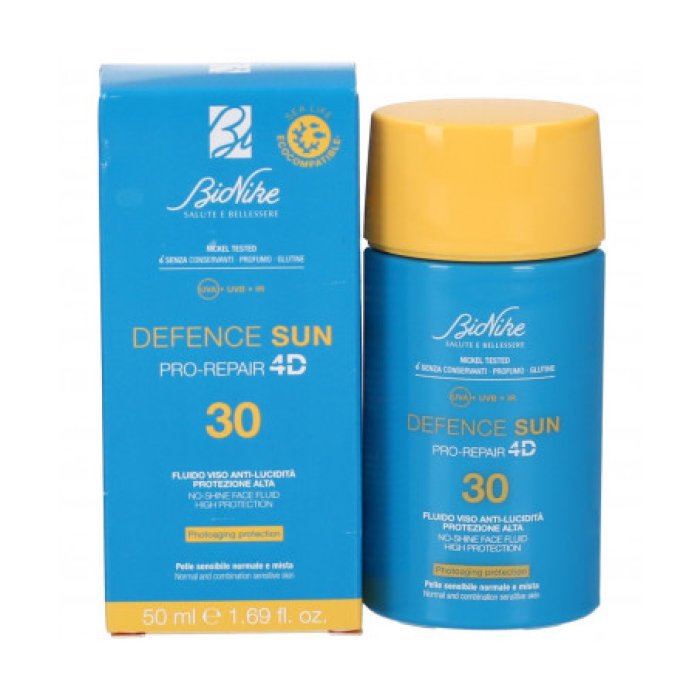 BioNike Defence Sun Pro-Repair 4D SPF30 fluido viso anti-lucidità 50 ml