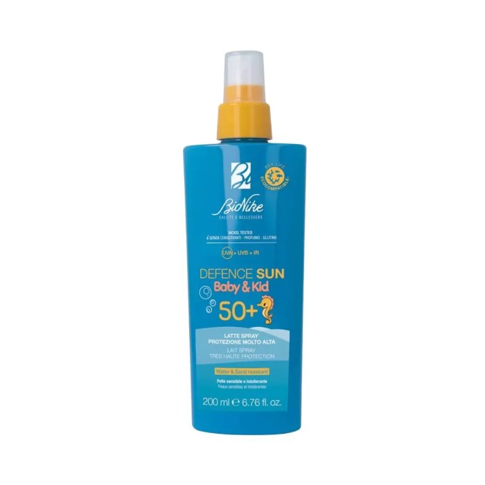 Bionike Defence Sun Baby & Kid Latte Spray SPF50+ 200 ml protezione solare molto alta per bambini