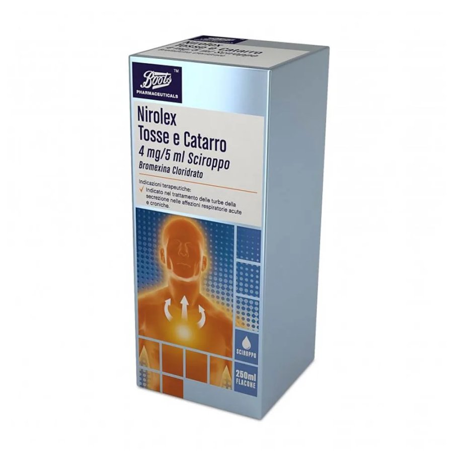 Nirolex Tosse E Catarro Sciroppo 4mg/5ml Bromexina Cloridrato, 250ml