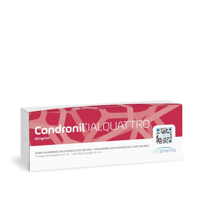 Condronil IALQUATTRO Gel Iniettabile per Iniezioni Intra-Articolari con Acido Ialuronico 2% 4 ml