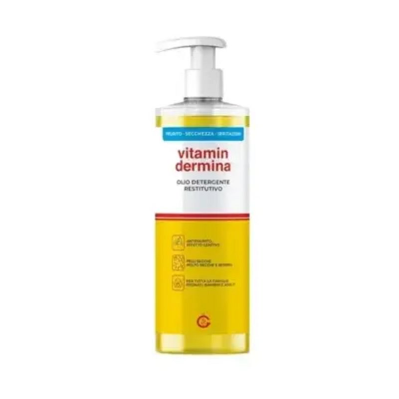 Vitamin Dermina Gel Detergente Lenitivo - Detersione Delicata per Pelli Sensibili - 500 ml