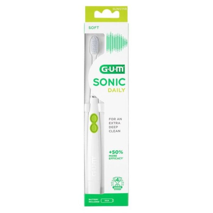 Gum - Sonic Daily Spazzolino Bianco Confezione 1 Pezzo