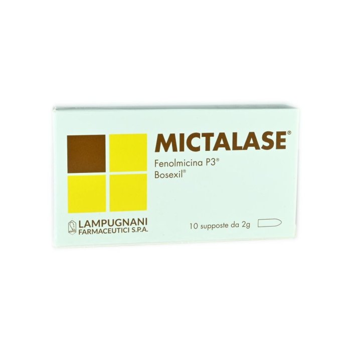Mictalase: Dispositivo Medico per le Affezioni Genito-Urinarie e Ano-Rettali 10 supposte 2 grammi 