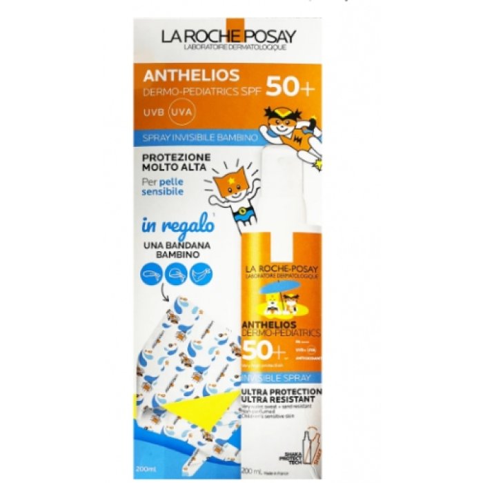 La Roche-Posay Anthelios Dermo Pediatrics Invisible Spray SPF50+ 200ml con Bandana