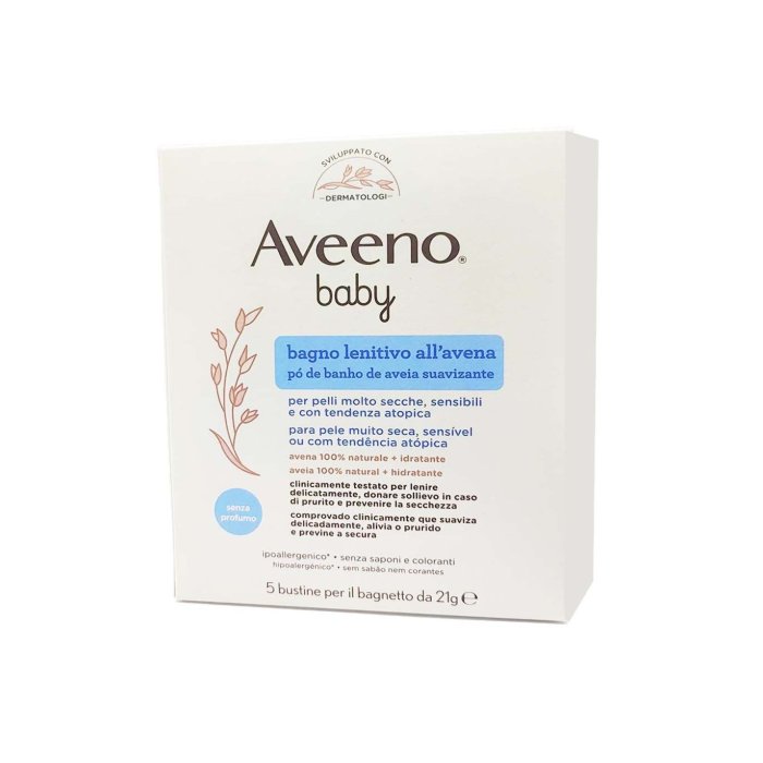 Aveeno Baby Colloidal Polvere per il Bagno Avena 5 x 21g