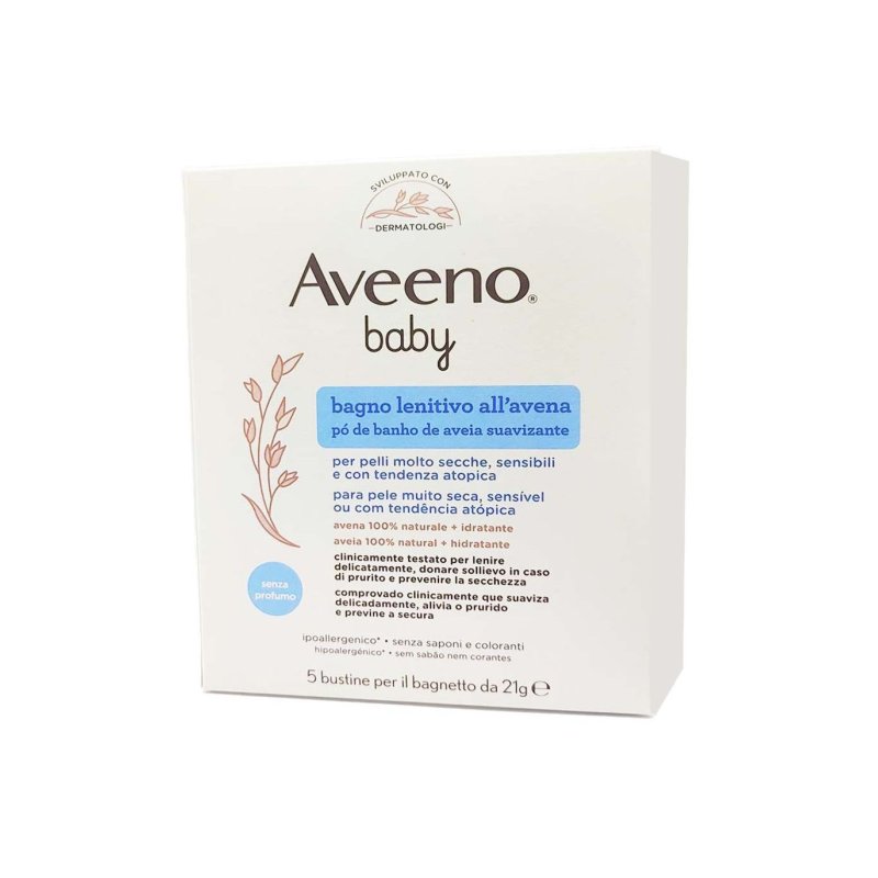 Aveeno Baby Colloidal Polvere per il Bagno Avena 5 x 21g