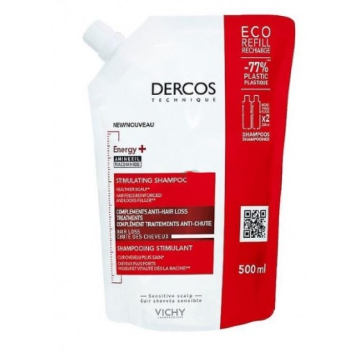 Vichy Dercos Shampoo Energizzante Anticaduta Eco Ricarica 500 ml