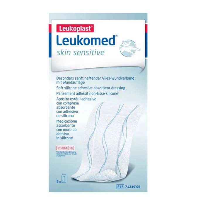 Leukoplast Leukomed Skin Sensitive Medicazione Adesiva 5x7,2cm 5 Pezzi