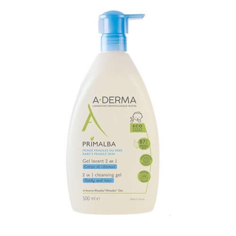 A-Derma Cosmetica del Benessere Primalba Gel Detergente bambini 2 in 1 500 ml