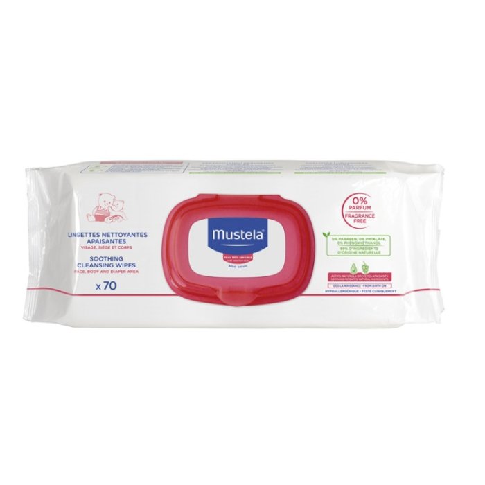 Mustela Salviette Detergenti Lenitive 70 Pezzi