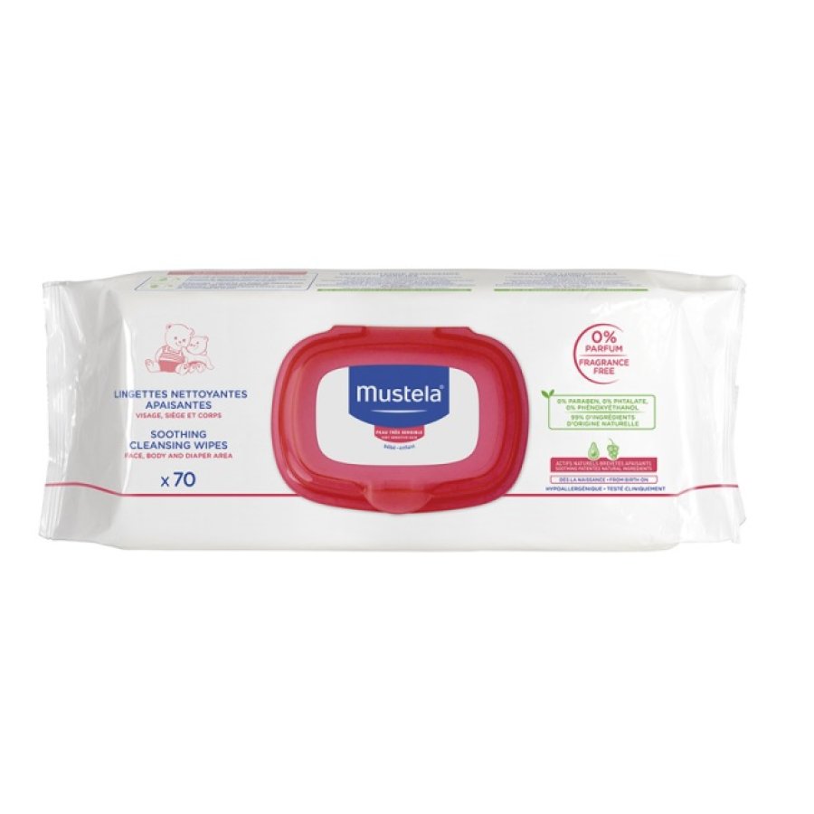 Mustela Salviette Detergenti Lenitive 70 Pezzi