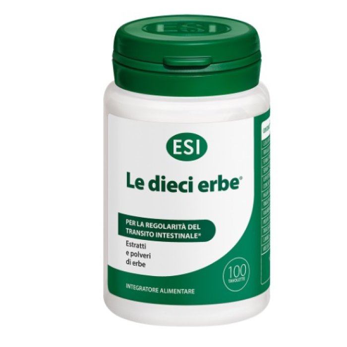 ESI Le Dieci Erbe - Integratore Naturale Combatte la Stitichezza, 100 tavolette