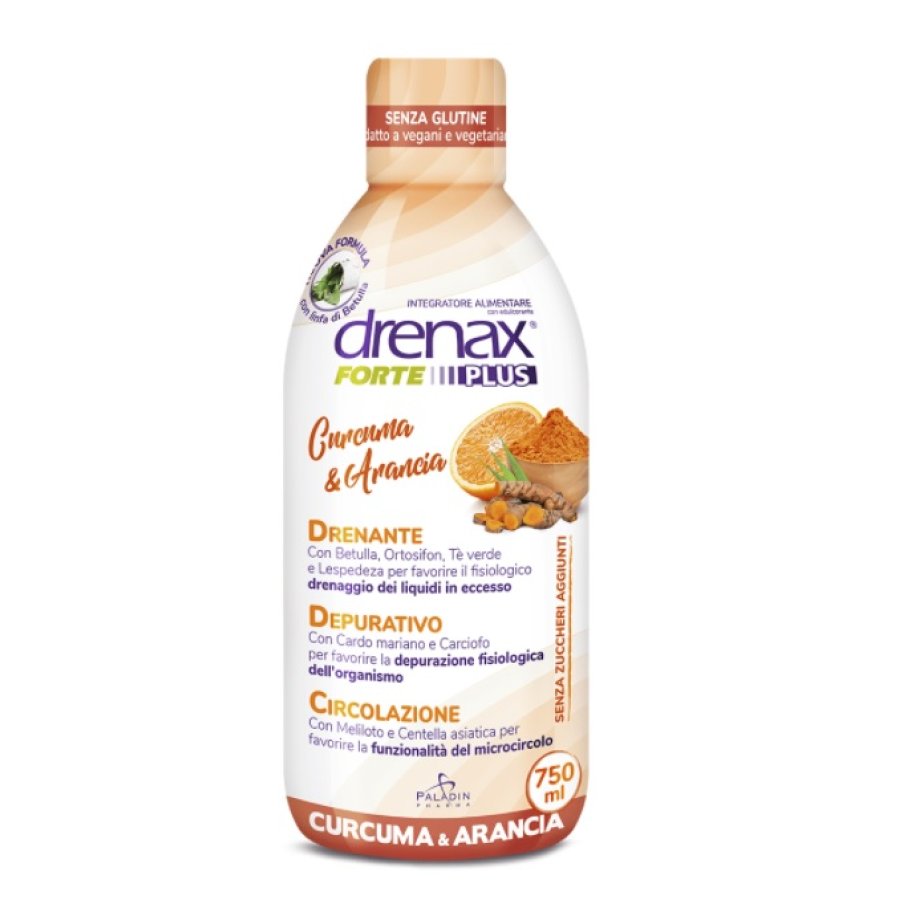 Drenax Forte Plus Drenante Curcuma E Arancia Integratore Alimentare 750 Ml