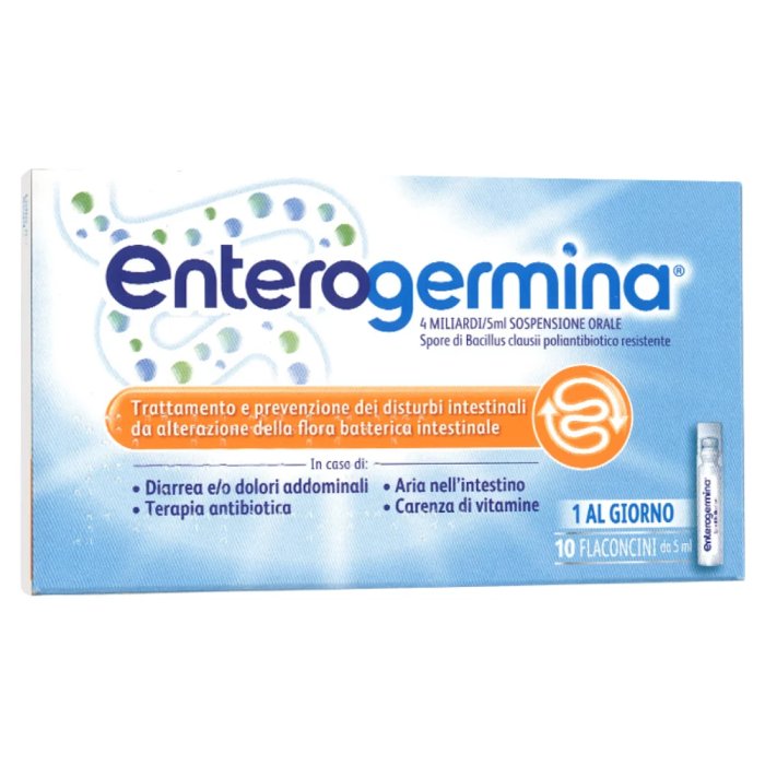 Enterogermina 4 Miliardi/5 ml fermenti lattici 10 Flaconcini 