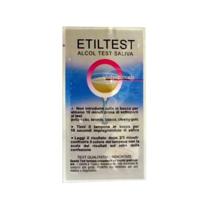 Etiltest Alcol Test Saliva - Etilometro usa e getta Test Rapido per la Rilevazione di Alcool nella Saliva 1 pezzo 