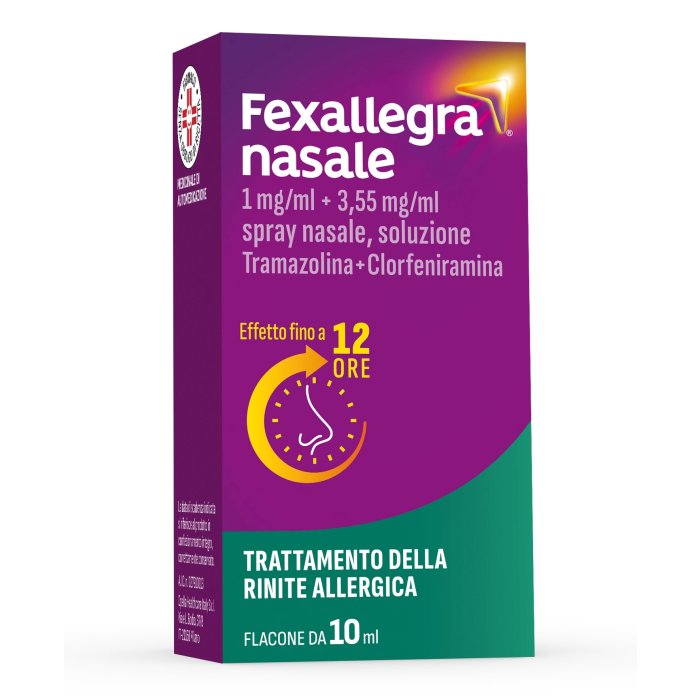 Fexallegra Nasale 1 Mg/Ml + 3,55 Mg/Ml Spray Nasale, Soluzione 1 Flacone Da 10 Ml