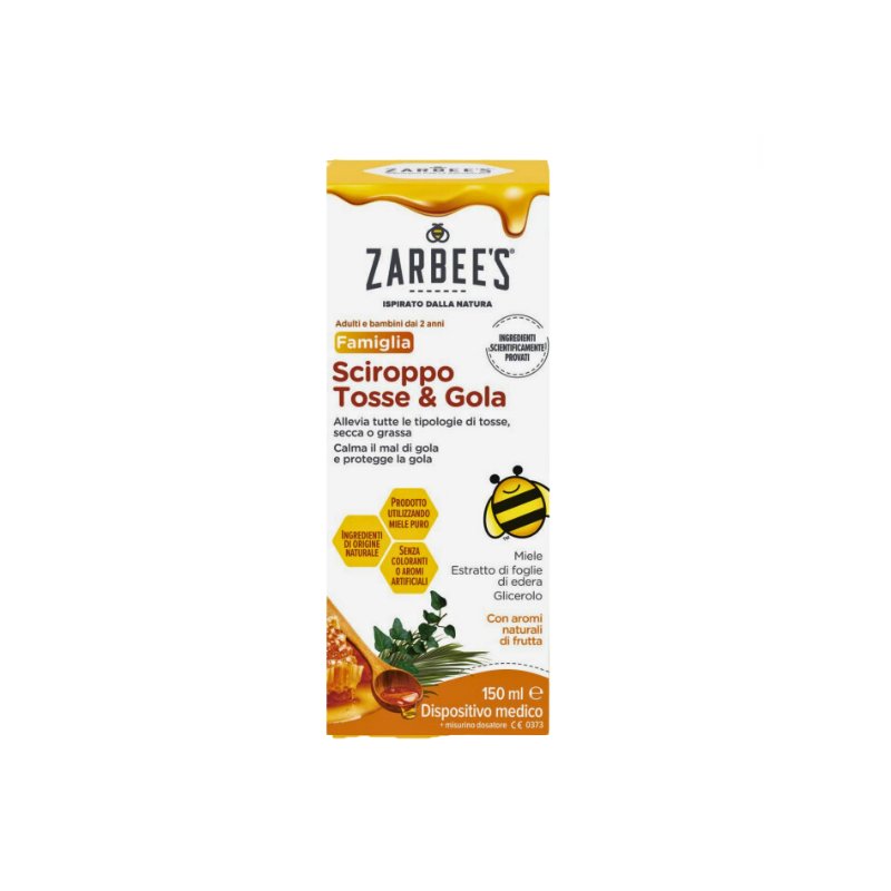 Zarbee's Famiglia Sciroppo con Miele per Tosse e Gola Irritata 150 ml