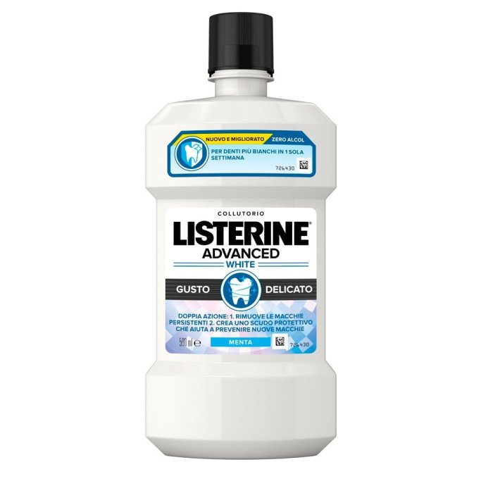 Listerine Advanced White Collutorio Gusto Delicato 500 ml