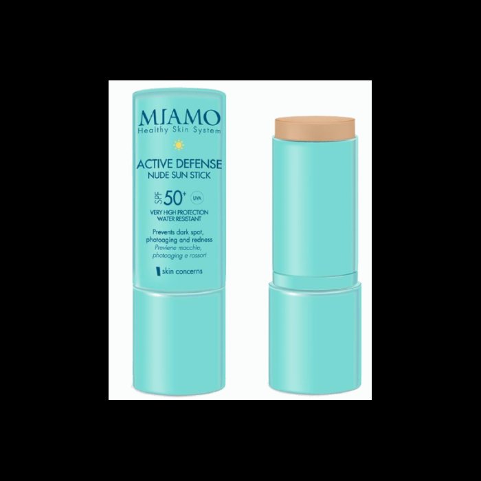 Miamo Active Defense Nude Sun Stick - Stick solare spf50+ per zone sensibili 12 ml