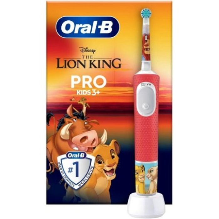 Oral-B Kids 3+ Spazzolino Elettrico Re Leone: Pulizia Delicata e Divertente per Bambini