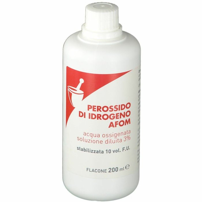 Perossido di idrogeno Afom Acqua ossigenata 10% 200g  