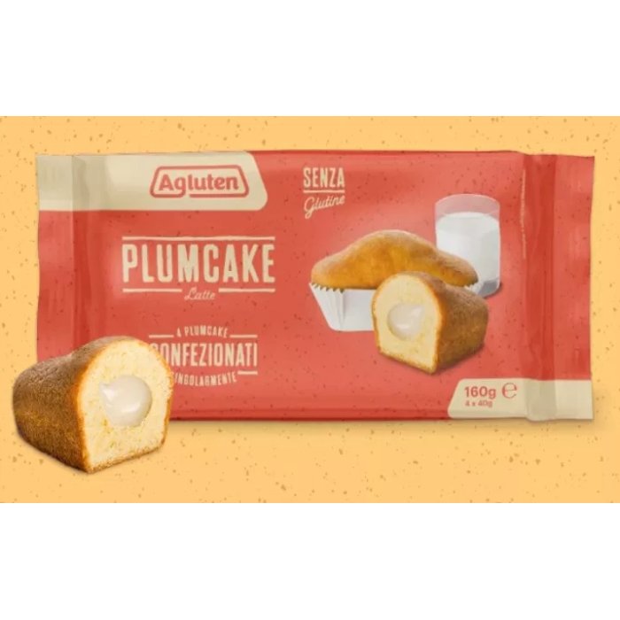 Agluten plumcake latte tp 4 pezzi