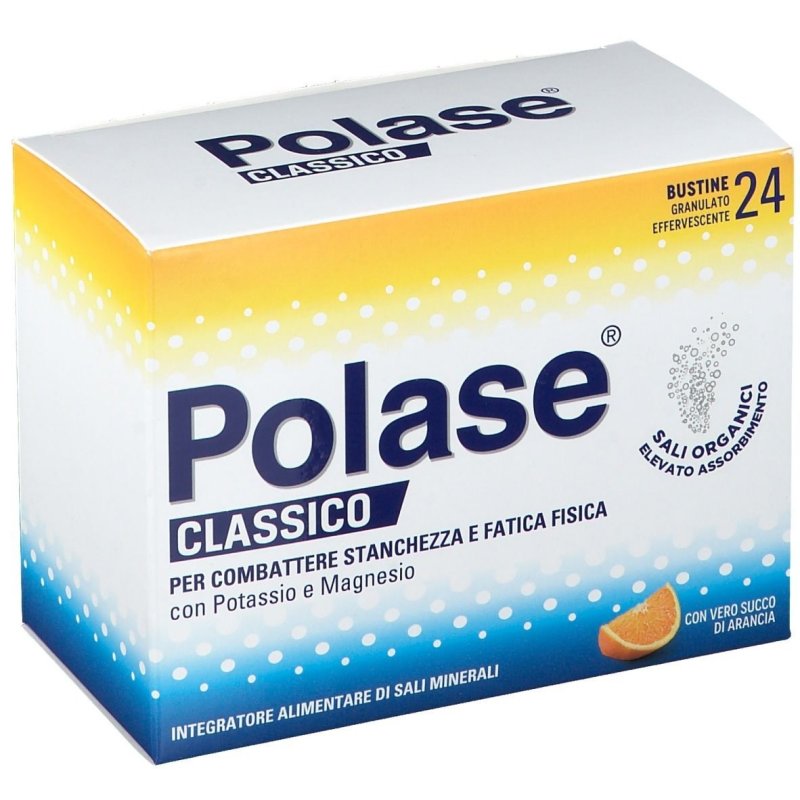 Polase classico 24 bustine con magnesio e potassio gusto arancia