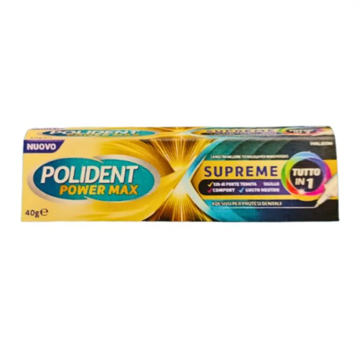 Polident Power Max Supreme Crema Adesiva per Dentiera - 40gr