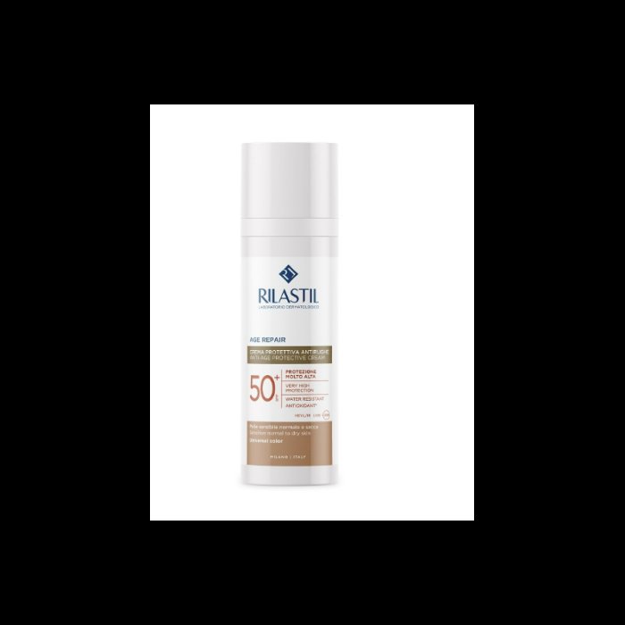 Rilastil Sun System Age Repair COLOR Protezione Solare Viso Anti-Invecchiamento SPF 50+ 50 ml