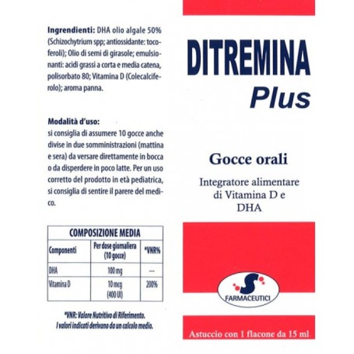  Ditremina Plus - Integr. ossa gocce orali 15 ml