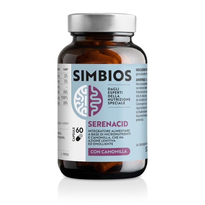 Simbios Serenacid Integratore Lenitivo ed Emolliente per Intolleranti al Glutine 60 Capsule
