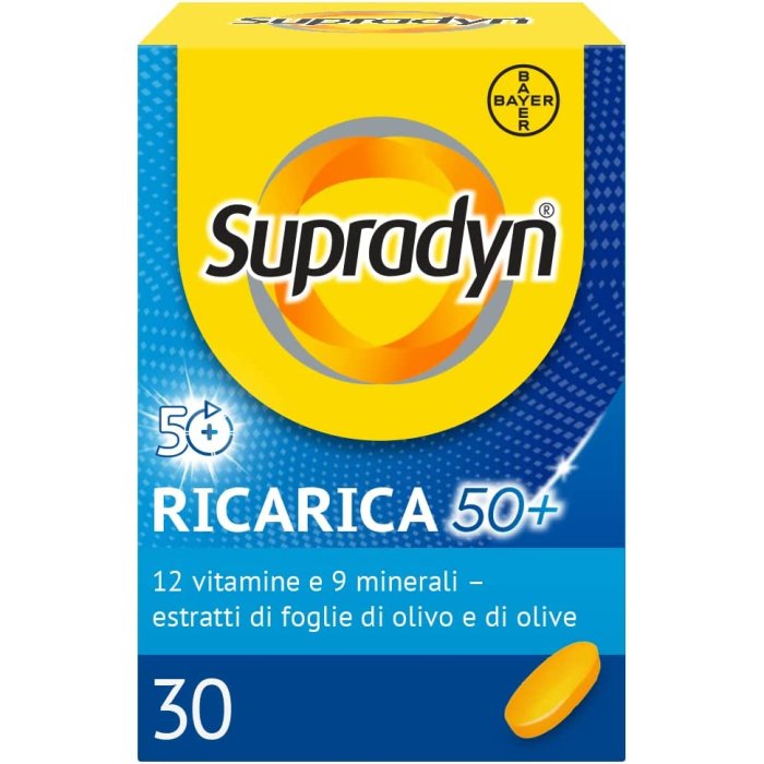 Supradyn  Vitamine e Minerali Ricarica 50+ Over 50 Integratore 30 Compresse