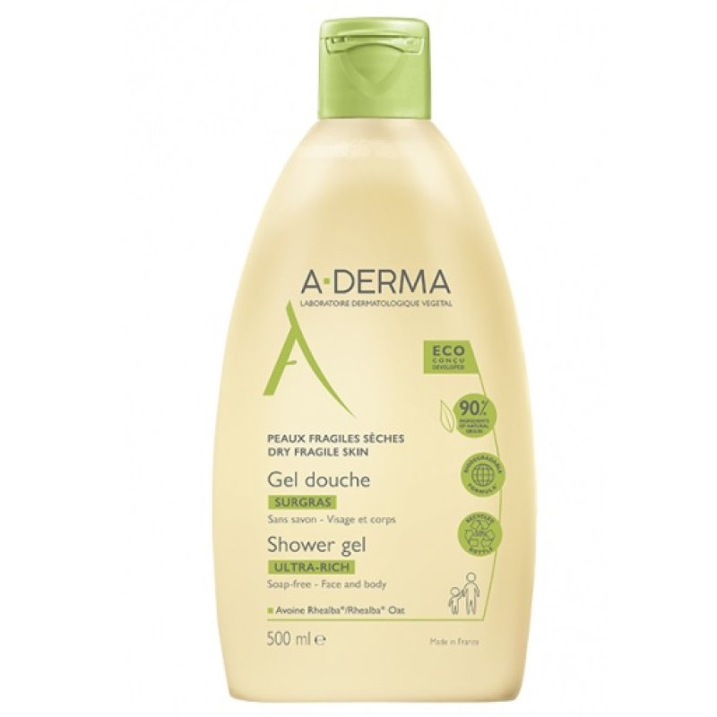 A-Derma Les Indispensables Gel Douche Latte D'Avena Gel Doccia Surgras 500 ml