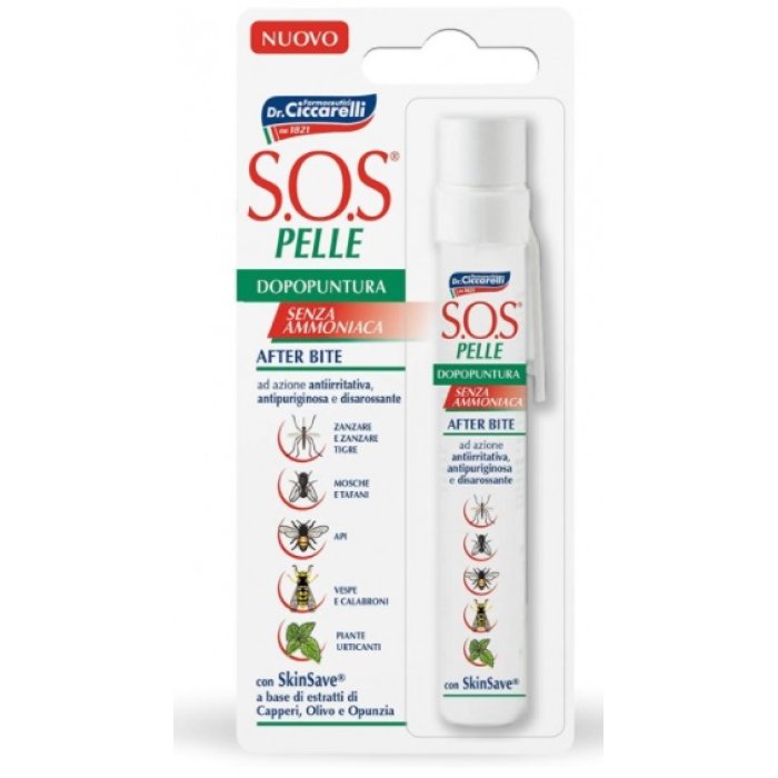 Ciccarelli Protezione Insetti Molesti SOS Pelle Dopopuntura Insetti e Piante Urticanti 15 ml