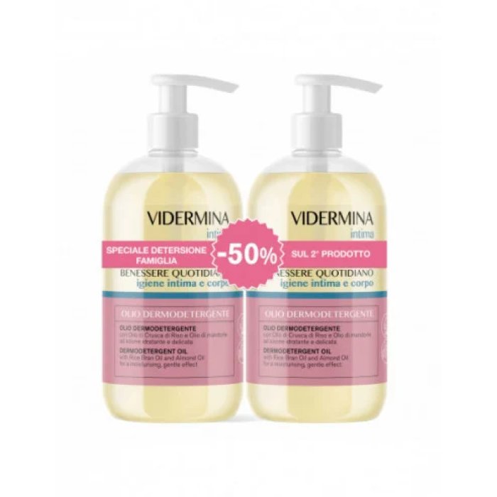 Vidermina Intimo Olio Detergente Bipack 500+500  Ml