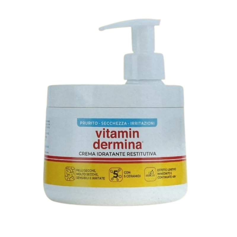 Vitamindermina crema idratante restitutiva pompa 400 ml