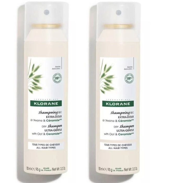 Klorane Shampoo Duo Secco Extra Delicato con Avena e Ceramidi 150 + 150 ml