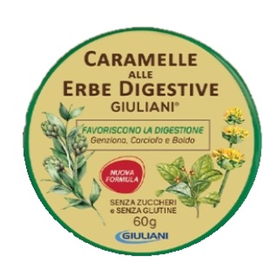 Giuliani Caramelle Alle Erbe Digestive Senza Zucchero 60g Giuliani Caramelle Alle Erbe Digestive Senza Zucchero 60g