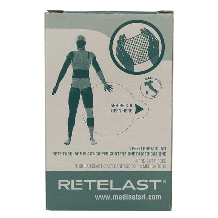 Medinet Rete Tubolare Retelast Elastica Pretagliata Bianca Per Dita 4 Pezzi