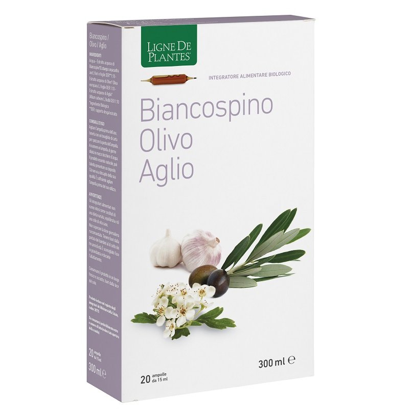 Natura Service Biancospino Olivo Aglio Biologico 20 Ampolle Bevibili Da 15 Ml