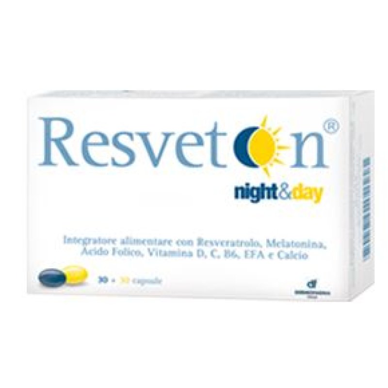 Resveton Night & Day Integratore Alimentare, 60 Capsule