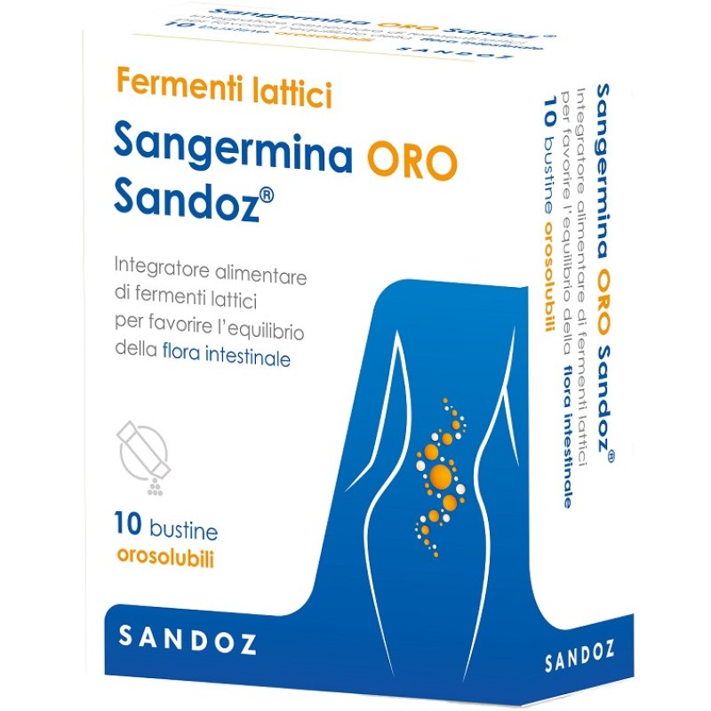 Sangermina Oro integratore alimentare 10 bustine orosolubili uso orale