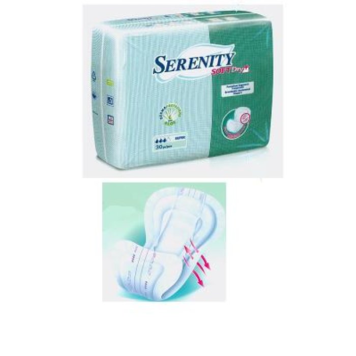 Serenity Pannolone Per Incontinenza Sagomato Serenity Softdry+ Aloe Maxi 30 Pezz